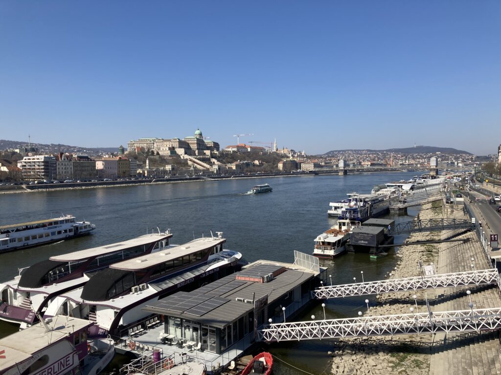 Budapeszt widok z mostu Elżbiety